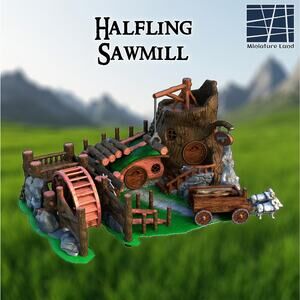 Halfling Sawmill DND Tabletop Terrain